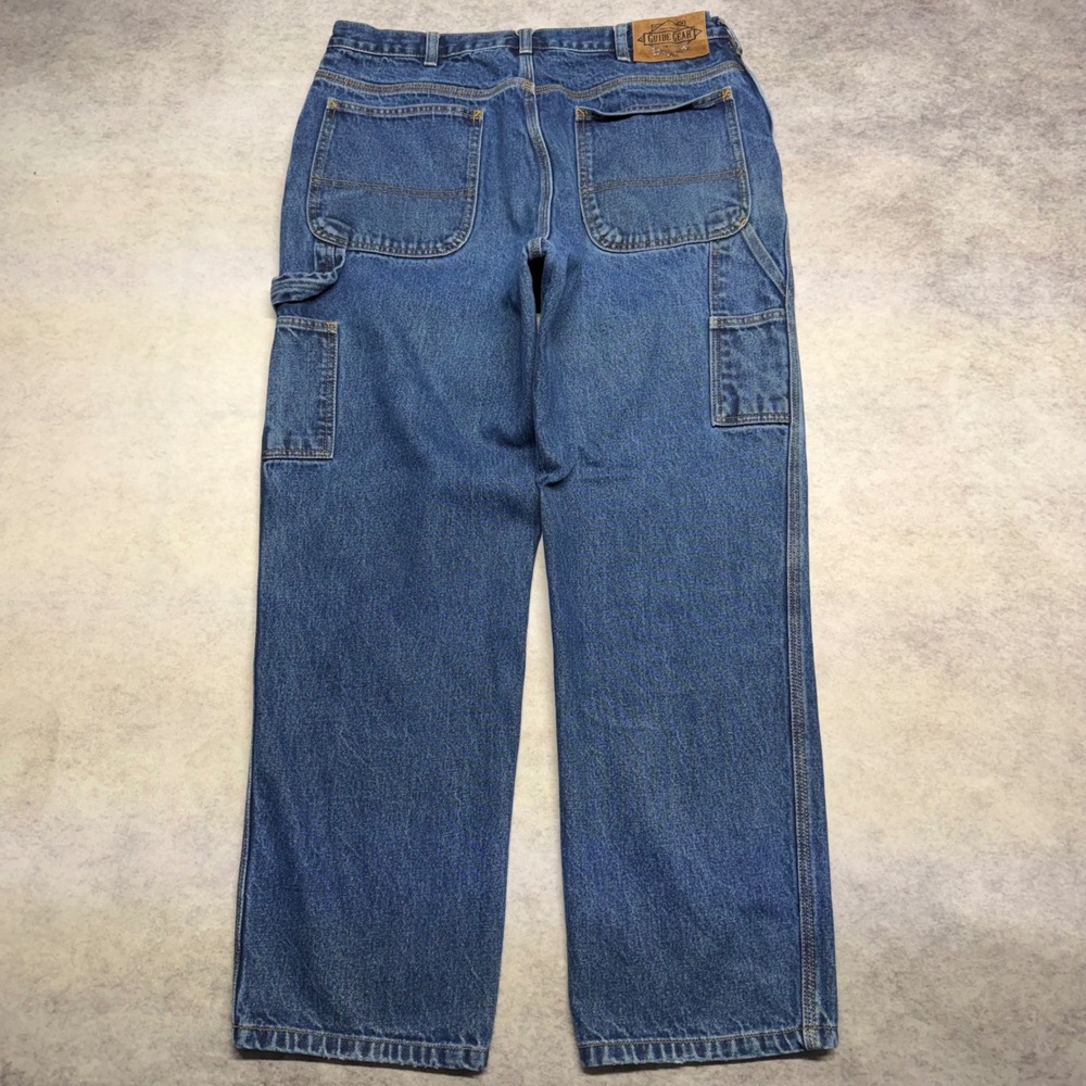 Guide Gear Carpenter Loose Fit Mens 36x30 Blue Workwear Utility Denim Jeans